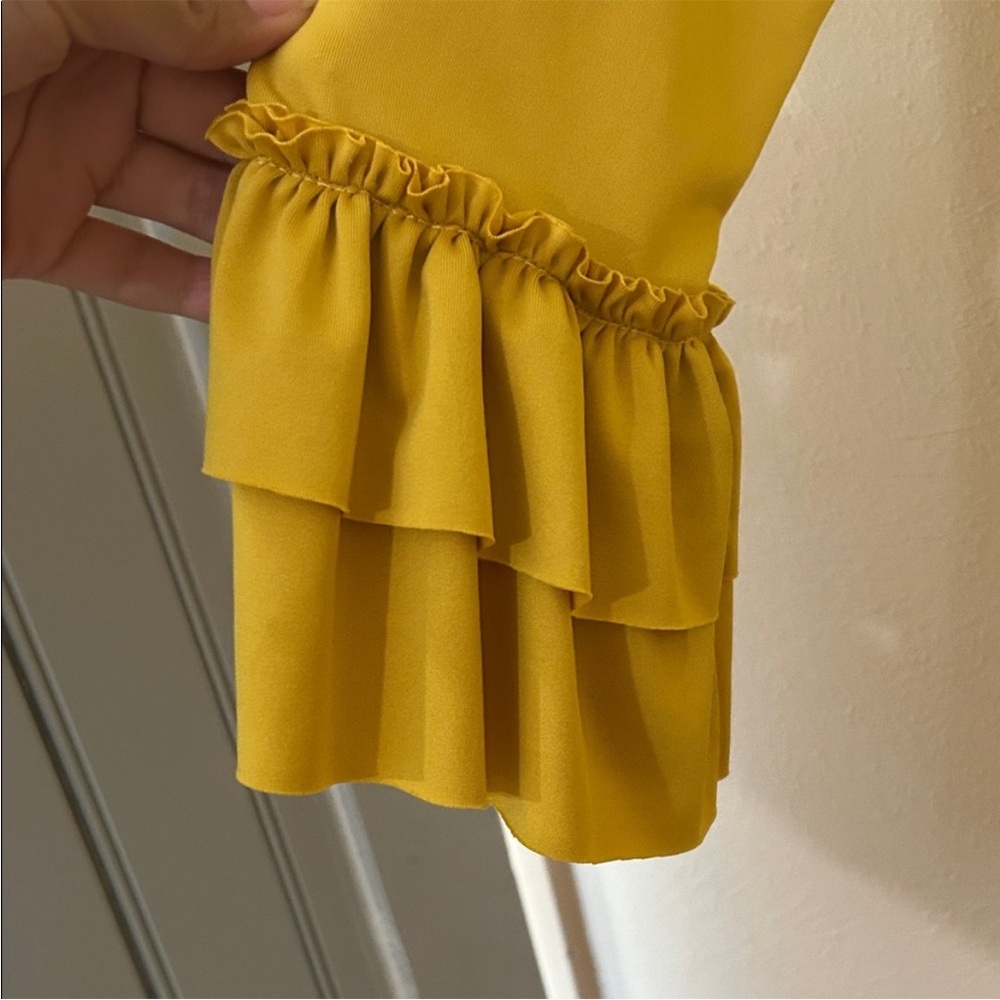 Yellow Ruffle Sleeve Top - Picture 2 of 2